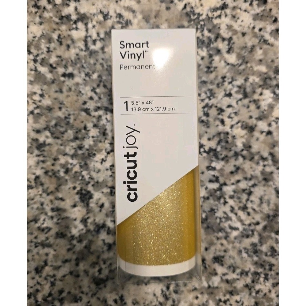 NEW Cricut Joy‎ Smart Vinyl Permanent 5.5"x 48" Gold Sparkle
